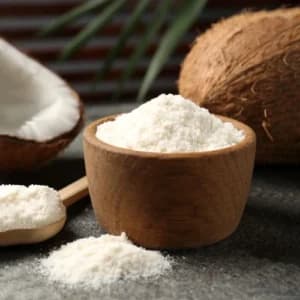Coconut milk powder with fresh coconut